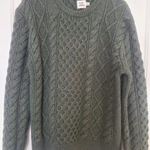 Aran Cable Knit Crewneck Sweater